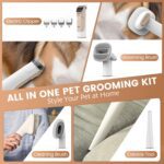 Dog Grooming Vacuum, Pet Grooming Kit with Dog Clippers, 2.5L Dust Cup 11000Pa Dogs Vacuum for Shedding Grooming, 5 Grooming Tools Home Cleaning in 1, Low Noise Pet Grooming Vacuum for Dogs, PG50 - Image 8