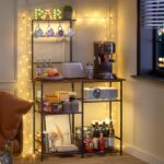 Baker's Rack for Kitchen with Storage, Microwave Stand with Adjustable Shelves and 10 S Hooks, 6-Tier Coffee Bar Station, Kitchen Shelves for Spices, Pots, Rustic Brown - Image 8