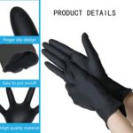 akgk Nitrile Gloves, 100 Pcs Disposable Black Nitrile Gloves Large, Cleaning Gloves for Cooking, Household & More, Powder-Free, Latex-Free - Image 3