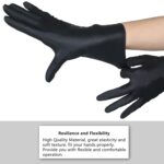 akgk Nitrile Gloves, 100 Pcs Disposable Black Nitrile Gloves Large, Cleaning Gloves for Cooking, Household & More, Powder-Free, Latex-Free - Image 4