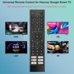 for Hisense TV Remote Replacement, for Hisense Universal Remote, for Google 4K UHD Series Smart TV 65U8H 75U8H 50U6H 55U6H 65U6H 75U6H 43A6H 50A6H 55A6H 55U6K 65U7K 55U8K. - Image 3