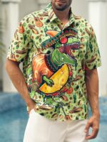 Hardaddy Men's Hawaiian Shirt Short Sleeve Funny Printed Casual Button Down Aloha Shirts - Image 6