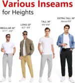 SEVEGO Tall Men's Casual Joggers 30"/32"/34"/36" Inseam Cotton Chino Cargo Pants Hiking Outdoor Sweatpants - Image 4