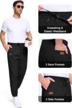 SEVEGO Tall Men's Casual Joggers 30"/32"/34"/36" Inseam Cotton Chino Cargo Pants Hiking Outdoor Sweatpants - Image 5