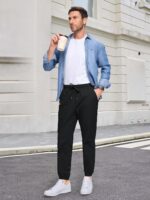 SEVEGO Tall Men's Casual Joggers 30"/32"/34"/36" Inseam Cotton Chino Cargo Pants Hiking Outdoor Sweatpants - Image 9