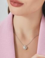 MomentWish Heart Necklace for Women, Sparkling Gift for Her, 1Carat Moissanite Heart Pendent for Her, 925 Sterling Silver Dance Necklace for Anniversary Christmas Valentines - Image 11