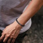 Bracelets for Men,Black Stainless Steel for Men Bracelets,Trendy Paperclip Short Bracelets Gifts for Husband Father Friends - Image 5