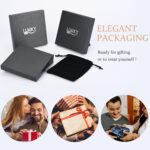 Bracelets for Men,Black Stainless Steel for Men Bracelets,Trendy Paperclip Short Bracelets Gifts for Husband Father Friends - Image 7