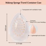 Real Perfection Makeup Sponge Set Blender Sponges, Latex-Free Beauty Makeup Sponges 7 pcs with 1 Travel Container Case for Blending Foundation Liquid Cream and Powder (Beige) - Image 5
