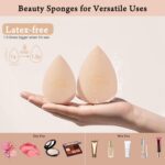 Real Perfection Makeup Sponge Set Blender Sponges, Latex-Free Beauty Makeup Sponges 7 pcs with 1 Travel Container Case for Blending Foundation Liquid Cream and Powder (Beige) - Image 6