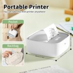 iDPRT Mini Sticker Maker Portable Printer with 1 Roll Sticker Paper - Bluetooth Inkless Printers for Study Notes, Pictures, DIY, Label, iOS & Android Free App with Multiple Templates, Grey - Image 3