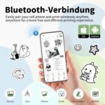 iDPRT Mini Sticker Maker Portable Printer with 1 Roll Sticker Paper - Bluetooth Inkless Printers for Study Notes, Pictures, DIY, Label, iOS & Android Free App with Multiple Templates, Grey - Image 4