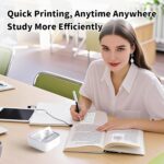 iDPRT Mini Sticker Maker Portable Printer with 1 Roll Sticker Paper - Bluetooth Inkless Printers for Study Notes, Pictures, DIY, Label, iOS & Android Free App with Multiple Templates, Grey - Image 5