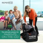 reperkid Car Seat Travel Bag for Airplane, Black and Green, 33" H x 18" W x 18" D, Fits Most Convertible, Booster and Infant Car Seats – Premium Waterproof Cover, Adjustable Shoulder Strap - Image 3
