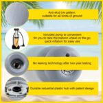 Lenwen 2 Pack PU Beach Balloon Wheels Beach Cart Tires Replacement Big Sand Wheels with 1 Air Pump for Kayak Canoe Cart Rolling Walker Wheelchair and Boat - Image 4