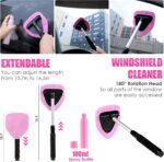 Viewsun 17pcs Car Cleaning Kit, Pink Car Interior Detailing Kit with High Power Handheld Vacuum, Detailing Brush Set, Windshield Cleaner, Cleaning Gel, Complete Auto Accessories for Women Gift - Image 6