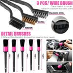 Viewsun 17pcs Car Cleaning Kit, Pink Car Interior Detailing Kit with High Power Handheld Vacuum, Detailing Brush Set, Windshield Cleaner, Cleaning Gel, Complete Auto Accessories for Women Gift - Image 7