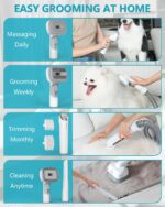 Dog Grooming Vacuum, Bawetech B2 5-in-1 Pet Grooming Kit with Dog Clipper, 11000Pa Suction | 2L Capacity | 113℉ Dryer | Low Noise Pet Hair Removal Tool Pet Supplies, 2025 Upgraded - Image 4