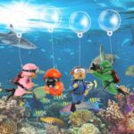 Floating Fish Tank Decorations - Cute Little Diver Toys for Aquarium Decor - 4 Pack Ornaments Accessories - Image 6