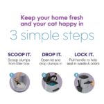 Litter Genie Plus Pail (Silver) | Cat Litter Box Waste Disposal System for Odor Control | Includes 1 Square Refill Bag - Image 8