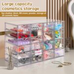 Acrylic Organizer with Drawers | 20 Drawers 4 Sets | Desk Organizer and Storage, Clear Makeup Organization, For Office/Art Supply/Craft Storage and Organization - Image 4