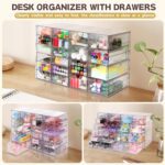 Acrylic Organizer with Drawers | 20 Drawers 4 Sets | Desk Organizer and Storage, Clear Makeup Organization, For Office/Art Supply/Craft Storage and Organization - Image 7