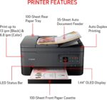 Canon PIXMA TR7020a All-in-One Wireless Color Inkjet Printer, with Duplex Printing, Mobile Printing, and Auto Document Feeder, Black, Works with Alexa - Image 4