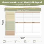 Weekly To Do List Notepad with 52 Undated Sheets（8.5"×11"）- Undated Weekly Planner Notepad for Office Desk Accessories and Supplies - Forest Shades - Image 4