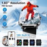 Smart Watch for Men Women, 1.83" HD Touchsreen, Bluetooth Calling, 5 ATM Water-Resistance, 130+ Sports Modes, Health, Fitness & Sleep Tracker, Timer, Fitness Watch for Android/iOS (Black) - Image 3