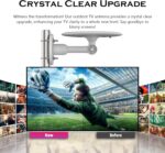 Outdoor TV Antenna - HD Digital TV Antenna, Long Range Supports 4K 1080p HD Smart TV VHF UHF, Attic or Outdoor, Weather Resistant, 32.8ft Cable (White) - Image 3