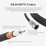 Outdoor TV Antenna - HD Digital TV Antenna, Long Range Supports 4K 1080p HD Smart TV VHF UHF, Attic or Outdoor, Weather Resistant, 32.8ft Cable (White) - Image 4