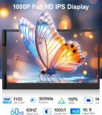 Laptop Screen Extender, Ultra-Thin 14" FHD 1080P Portable Monitor for Laptop, 1.3lbs Lightweight Dual Monitor Extender Plug & Play for 13"-17" Laptops, Compatible with Wins/Mac/Android/Chrome - Image 3