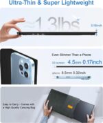 Laptop Screen Extender, Ultra-Thin 14" FHD 1080P Portable Monitor for Laptop, 1.3lbs Lightweight Dual Monitor Extender Plug & Play for 13"-17" Laptops, Compatible with Wins/Mac/Android/Chrome - Image 4