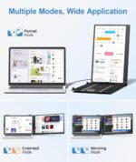 Laptop Screen Extender, Ultra-Thin 14" FHD 1080P Portable Monitor for Laptop, 1.3lbs Lightweight Dual Monitor Extender Plug & Play for 13"-17" Laptops, Compatible with Wins/Mac/Android/Chrome - Image 10