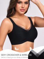 Gailife Crossover Bras for Women No Underwire Wireless Bralettes Seamless Supportive T Shirt Everyday Bras - Image 4