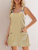 Women's Corduroy Overall Dress Adjustable Strap Jumper Mini Dresses with Pockets Summer Fashion Overalls 2025 - Image 5