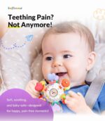 Baby Teething & Rattle Toys – Safe, Multi-Functional BPA-Free Silicone Sensory Learning Toys for Infant 0-12 Months–Teething Relief & Fun Play – Perfect Baby Gift for Boys & Girls - Image 3