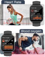 Smart Watches for Women Men (Answer/Make Calls, 3 Bands), 1.85" Fitness Tracker Watch for iPhone/Android Phones with Heart Rate Monitor Sleep/Steps Tracker 100+ Sports Pedometer Waterproof (Black) - Image 6