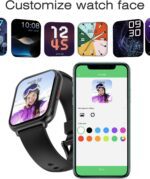 Smart Watches for Women Men (Answer/Make Calls, 3 Bands), 1.85" Fitness Tracker Watch for iPhone/Android Phones with Heart Rate Monitor Sleep/Steps Tracker 100+ Sports Pedometer Waterproof (Black) - Image 8