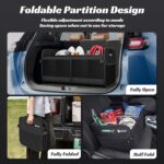 Sposuit Trunk Organizer for Car - 70L Collapsible Car Storage with 11 Pockets & Reinforced Handles, SUV Trunk Organizers for Grocery Cargo(Black) - Image 5