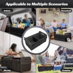 Sposuit Trunk Organizer for Car - 70L Collapsible Car Storage with 11 Pockets & Reinforced Handles, SUV Trunk Organizers for Grocery Cargo(Black) - Image 8