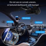 Vacuum Magnetic Suction Phone Holder, Foldable and Retractable Hands-Free Suction Cup Phone Mount for Car/Gym/Mirror/Smooth Surface, Compatible with iPhone Android and All Smartphones (Black) - Image 3
