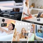 Vacuum Magnetic Suction Phone Holder, Foldable and Retractable Hands-Free Suction Cup Phone Mount for Car/Gym/Mirror/Smooth Surface, Compatible with iPhone Android and All Smartphones (Black) - Image 10