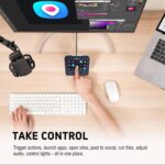 VSDINSIDE Macro Keypad, Stream Controller Deck Gaming Streaming Shortcut Keyboard, 18 Programmable Keys Customizable Visual AI Pad USB Soundboard for OBS, YouTube, Desk Office Setup, Laptop, PC, Mac - Image 6