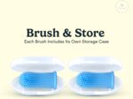 Jasper Dog Toothbrush, 360 Dog Tooth Brushing Kit, Finger Toothbrush, Cat Tooth Brush, Teeth Cleaning, Pet Tooth Brush for Small & Large Pets, Pet Toothpaste Not Included, 2-Pack Blue - Image 7