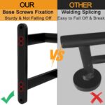 Double Towel Bar, 24Inch Towel Rack for Bathroom, Stainless Steel Double Bath Towel Bar, Wall Mounted Towel Holder, Double Towel Rod Towel Rail Hanger for Wall, Kitchen (Matte Black) - Image 4