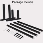 Double Towel Bar, 24Inch Towel Rack for Bathroom, Stainless Steel Double Bath Towel Bar, Wall Mounted Towel Holder, Double Towel Rod Towel Rail Hanger for Wall, Kitchen (Matte Black) - Image 8