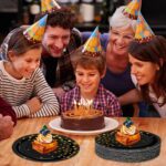 100 PCS Disposable Paper Plates for Party Supplies, Black and Gold Dessert/Cake Plates, Heavy Duty Gold Plate for Party, Birthday, Graduation, Wedding, Engagement, Baby Shower, All Anniversary (7IN) - Image 7