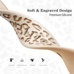 Leopard Engraved Band for IDW13,IDW16,IDW19 Smartwatch Bands,22mm Silicone Replacement Straps for Fitpolo IDW13/Woneligo W13/ENOMIR IDW19/MILOUZ IDW19/Gydom IDW19/Faweio IDW19 Women Men - Image 3