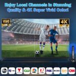 2025 Digital TV Antenna for Smart TV - Indoor HDTV Antennas, 300+ Miles Range, Supports 8K 4K 1080p TVs, Strongest Reception for Local Channels - Includes 8.2ft Coax Cable (Silver Grey) - Image 4